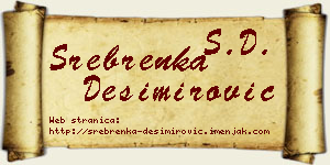 Srebrenka Desimirović vizit kartica